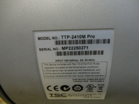 TSC TTP-2410M PRO  Barcode Label Printer USB + Network 