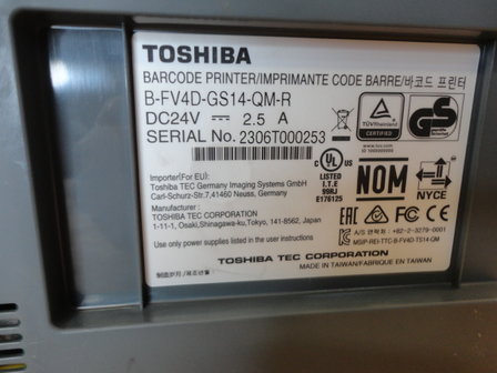 TOSHIBA TEC B-EV4D Thermal USB / Network Label Printer With Peel