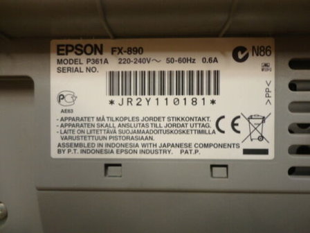 EPSON FX890 USB Matrix Printer - 18 Pin USB &amp; Parallel - Arztdrucker