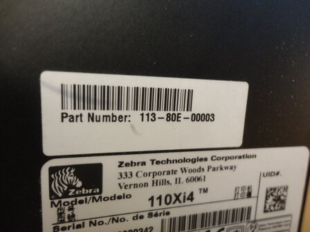 Zebra 110Xi4 - 300dpi Thermal Barcode Label Printer USB + NETWORK