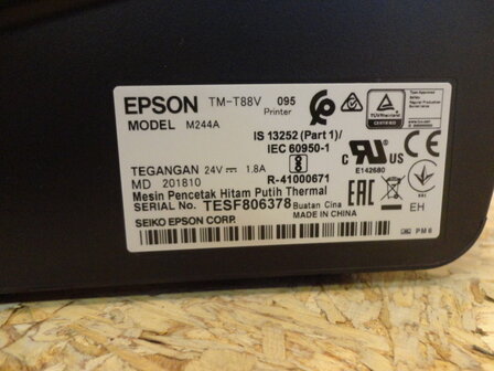 EPSON TM-T88V POS RECEIPT USB PRINTER - M244A - BLACK - Complete