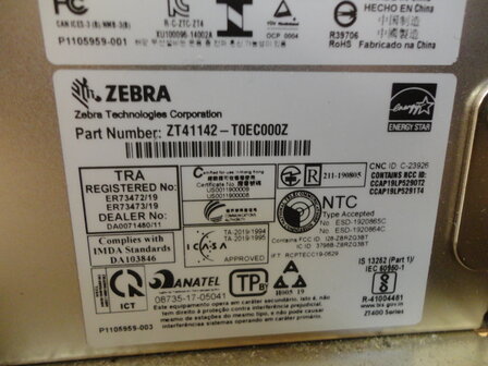Zebra ZT411 Thermal Label Printer  LAN + USB + Bluetooth 200Dpi