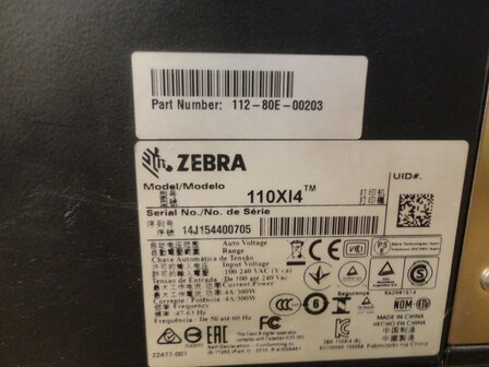 Zebra 110Xi4 - 200dpi Thermal Label Printer Rewinder * USB + NETWORK