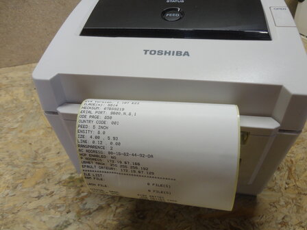 TOSHIBA TEC B-EV4D Barcode Label Printer with PEELER - 203dpi