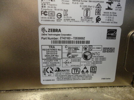 Zebra ZT421 Thermal Transfer Label Printer CUtter - 300dpi  USB &amp;Network 