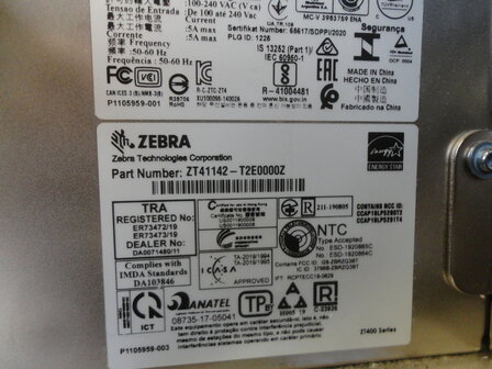 Zebra ZT411 Thermal Transfer Label Printer CUTTER - 200dpi USB &amp; Netwerk 