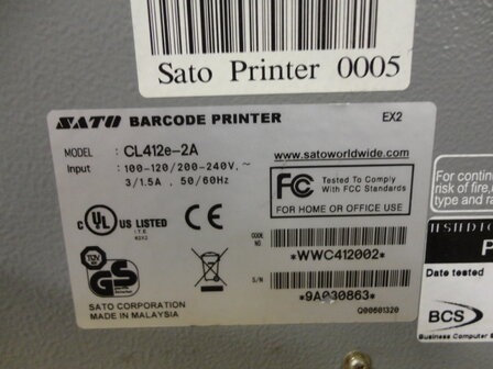 SATO CL412E Thermal Label Printer CL412 Parallel