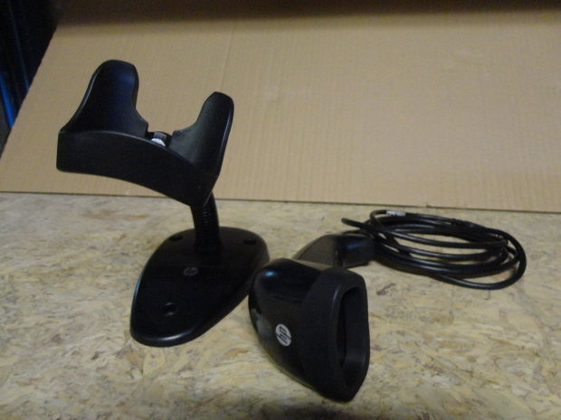 HP QD2100 USB 1D Barcode Scanner + Stand