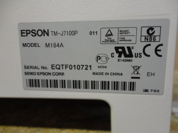 Epson TM-J7100P M184A PARALLEL Multifunction Receipt Slip POS Printer PRINTS OK 
