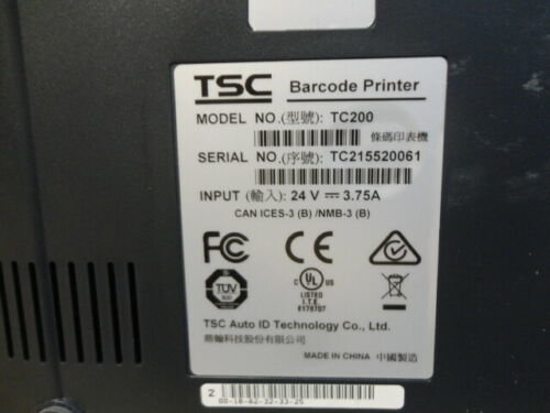 TSC TC-200 Thermal Transfer Label Printer 203Dpi 