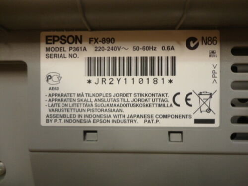 EPSON FX890 USB Matrix Printer - 18 Pin USB & Parallel - Arztdrucker