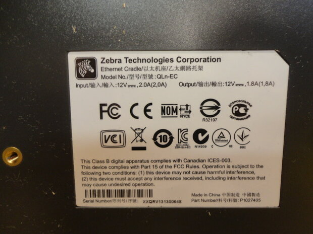 Zebra QLn220 Mobile Label Thermal Printer &Charger Network & USB QN2-AU1AEM10-00
