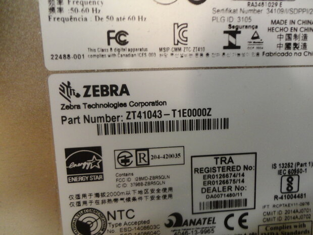 Zebra ZT410 Thermal Label Printer USB LAN 300Dpi with PEEL Option