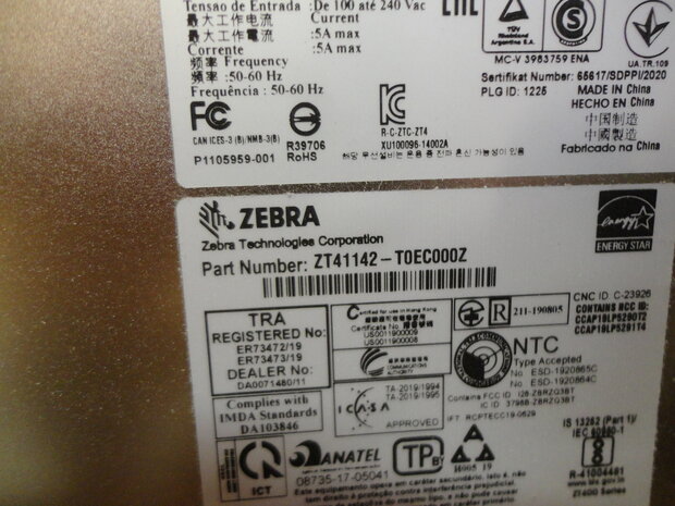 Zebra ZT411 Thermal Label Printer USB LAN WIFI BT 203Dpi