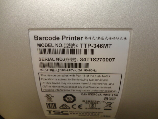 TSC TTP-346MT Barcode Label Printer USB + Network 300Dpi  (TTP-346)