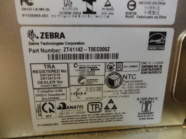 NEW Zebra ZT411 Thermal Label Printer  LAN + USB + Bluetooth  200Dpi