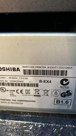 TOSHIBA TEC B-EX4T1 Barcode / Label Printer 300DPI LAN USB B-EX4T