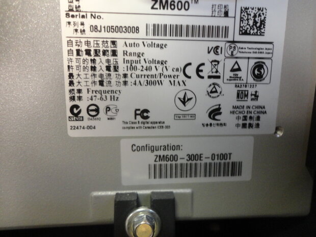 Zebra ZM600 * Thermische  Label Printer 300DPI USB & Network