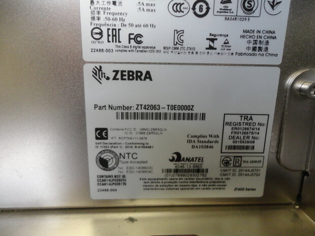 Zebra ZT420 Thermal Transfer Label Printer - 300dpi + Cutter Network