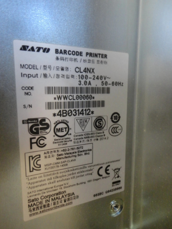 Sato CL4nx Thermal Label Printer 203Dpi - BT / LAN / USB WWCL00