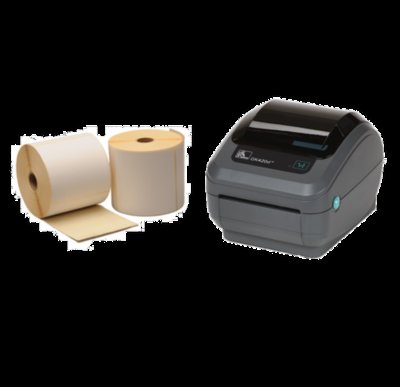 Zebra GK420d Barcode Label Printer  USB & RJ-45 + 2 Label Rolls