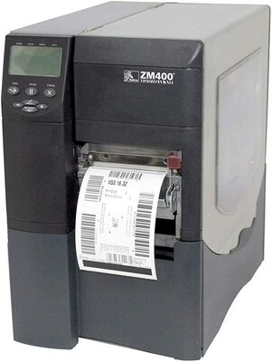 Zebra ZM400 Thermal Transfer Label Printer 300Dpi Printhead  + Rewinder